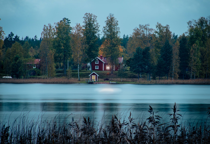 living in a lakefront home