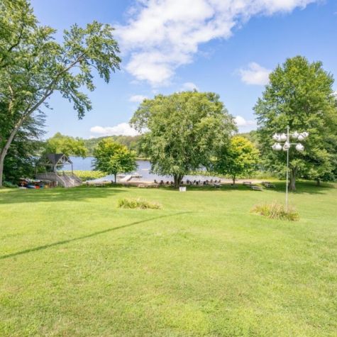 The lawn to the lake at Camp Madron