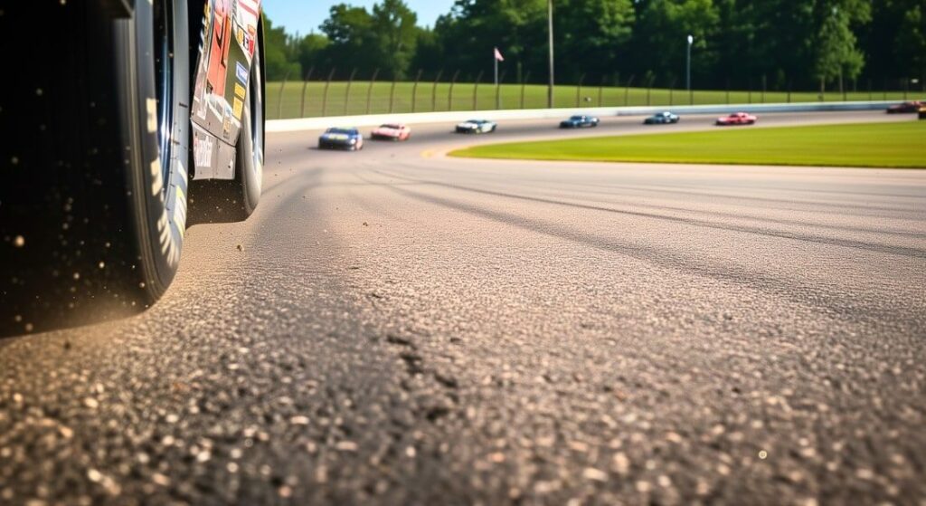 Mottville Speedway racing action, Shavehead Lake area