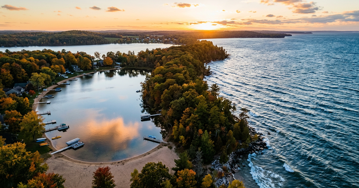southwest michigan lake home real value dock cove view