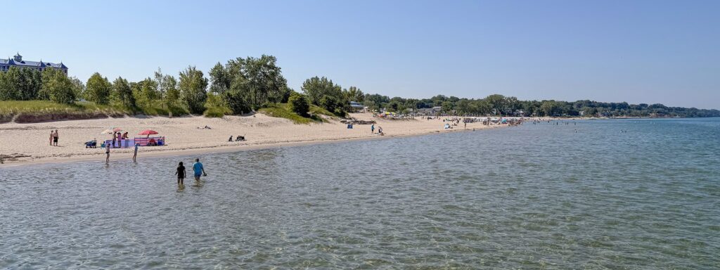 Public Lake Michigan beach in Southwest Michigan