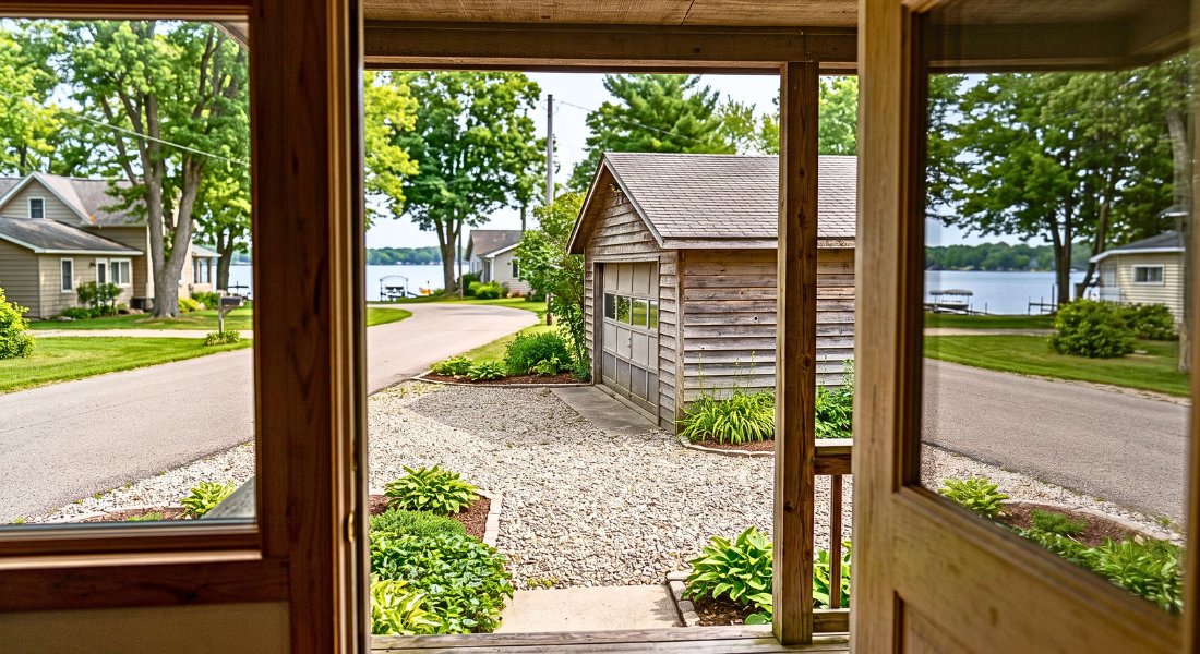 When a Garage Sits Inside a County Road Easement ? county road easement lake property